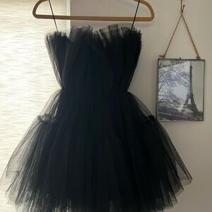 Edgy Black Tulle Dress